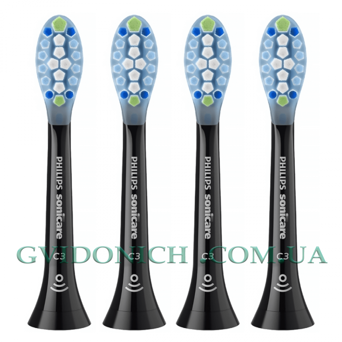  Насадки на зубную щетку Philips Sonicare C3 Premium Plaque Defence Черные