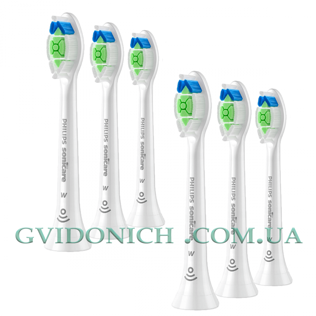 Philips Sonicare W2 Optimal White HX6066 насадки для зубной щетки комплект 6 штук