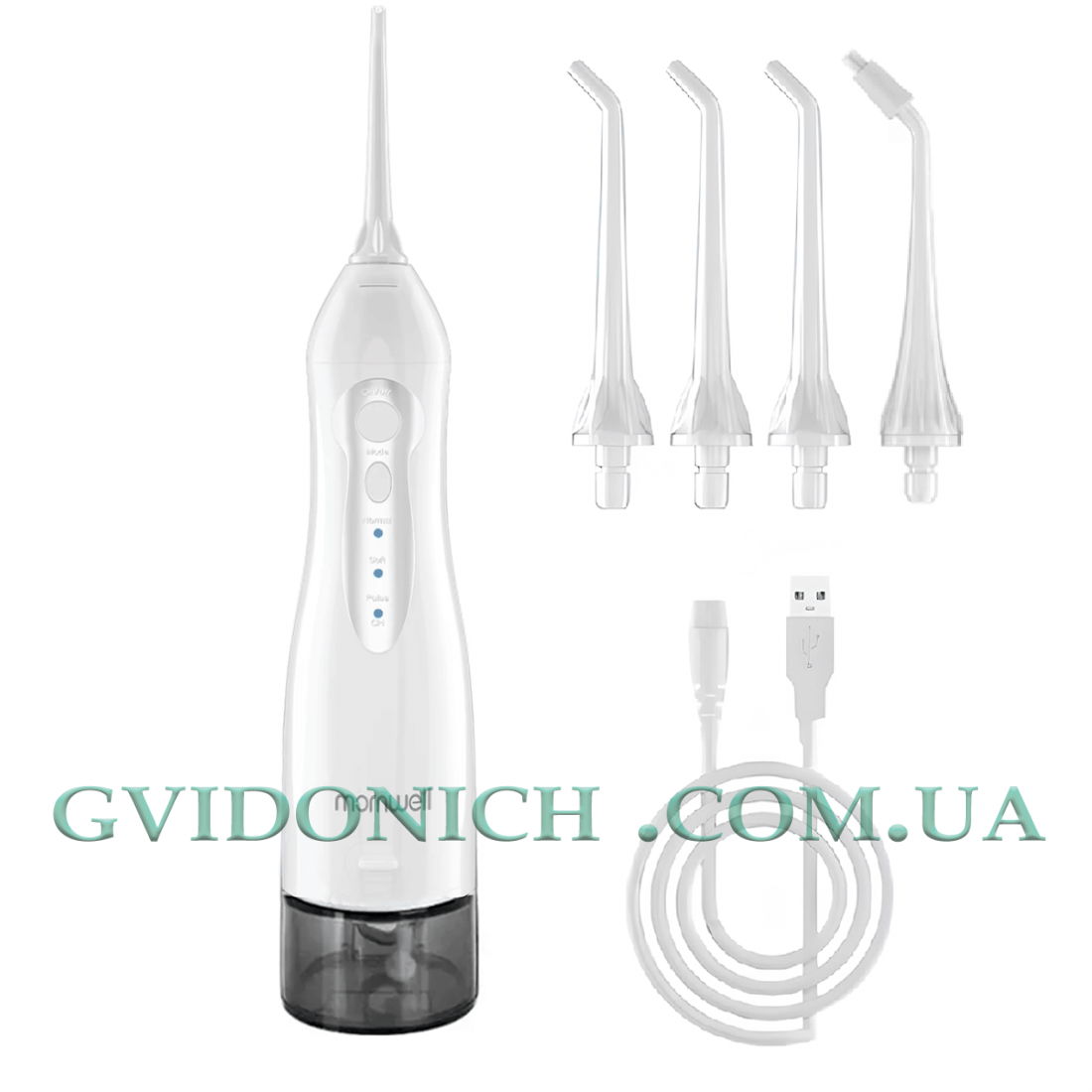 Портативный ирригатор Mornwell D52 White для гигиены ротовой полости и при ортодантическом лечении