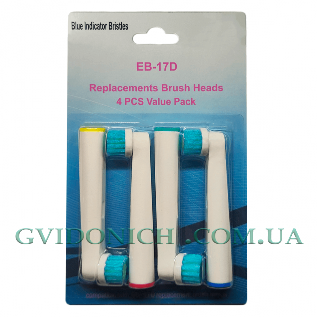 Сменные насадки EB17D Sensitive для зубных электрощеток Braun Oral-B 4 шт