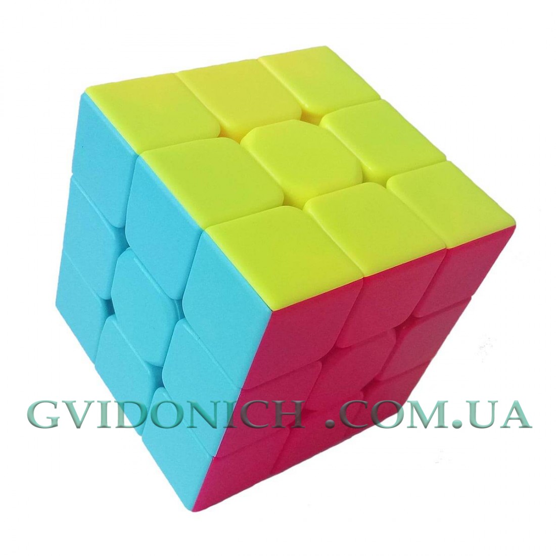 Кубик Рубик 3x3 из цветного пластика QiYi