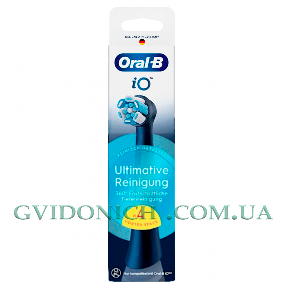 Насадки сменные Oral-B iO Ultimate Clean Black 4 штуки на черную зубную щетку