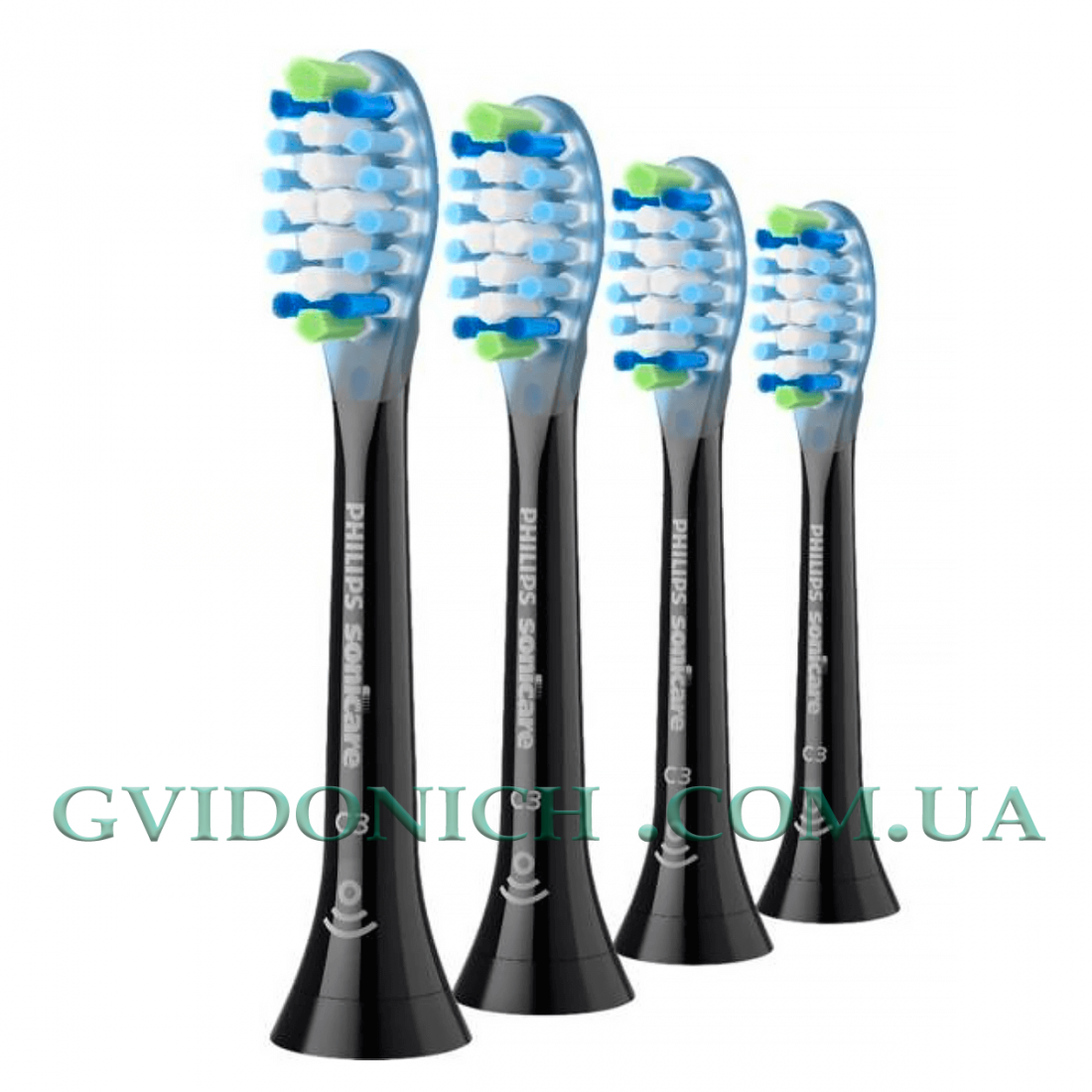  Насадки на зубную щетку Philips Sonicare C3 Premium Plaque Defence Черные