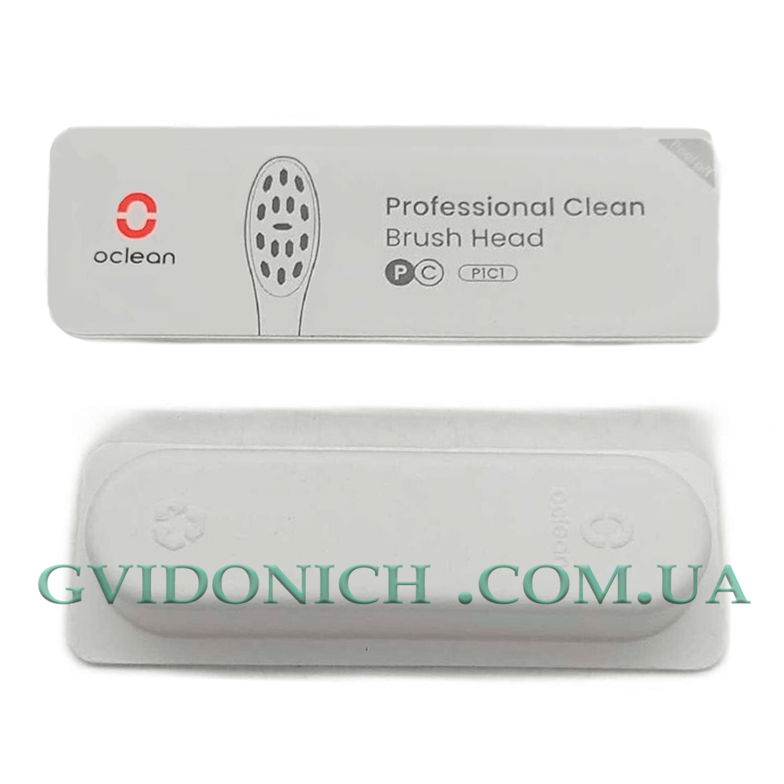 Оригинальные насадки Oclean P1C1 W02 Professional Clean, комплект 2 шт, белые